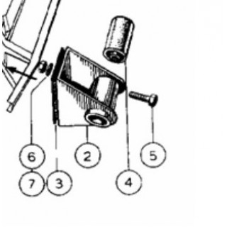 70575 Bonnet Hinge Bracket, DB2/4 to DB MkIII